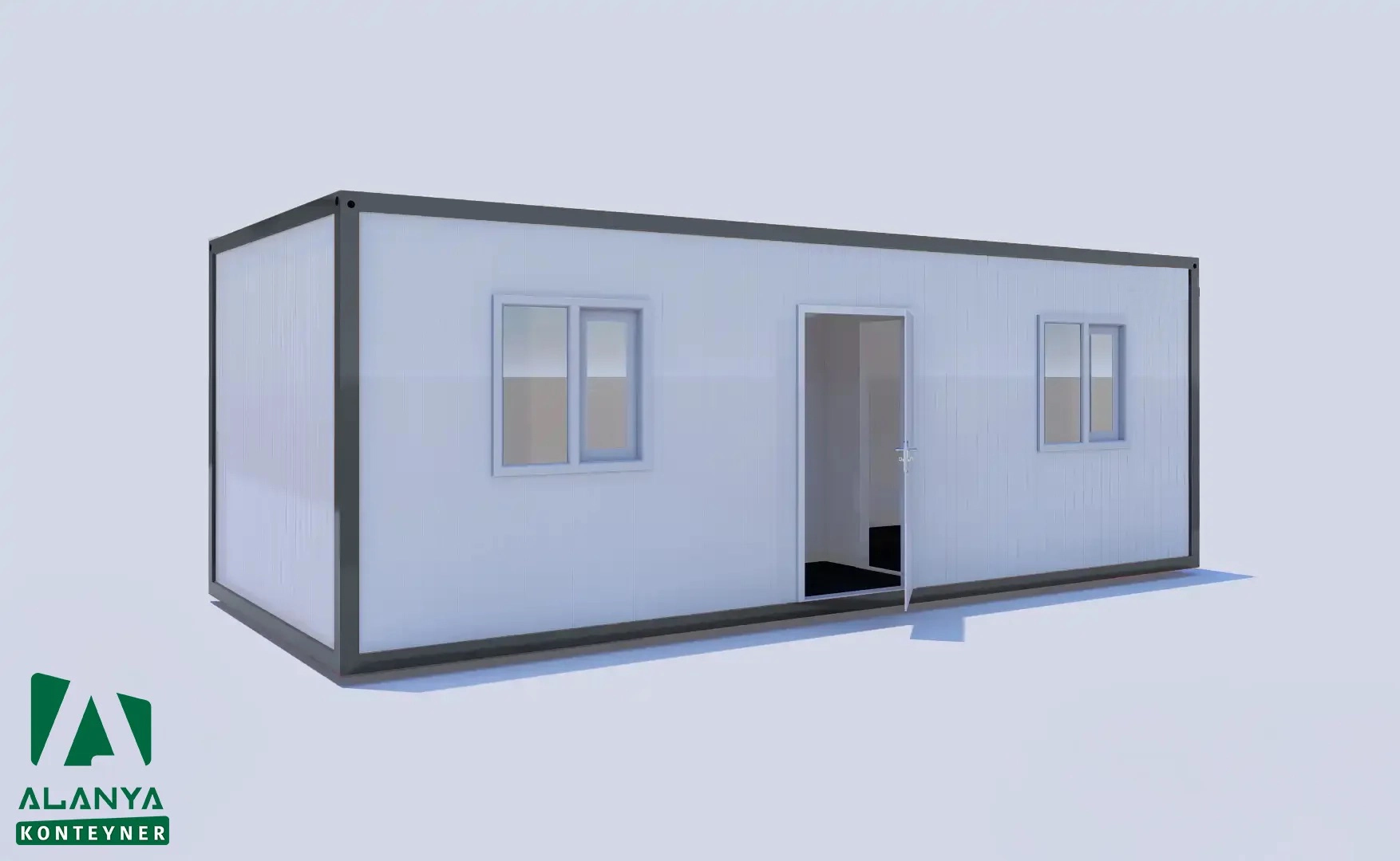 300×700 K302 Zweiraum-Container mit WC – Bild 2