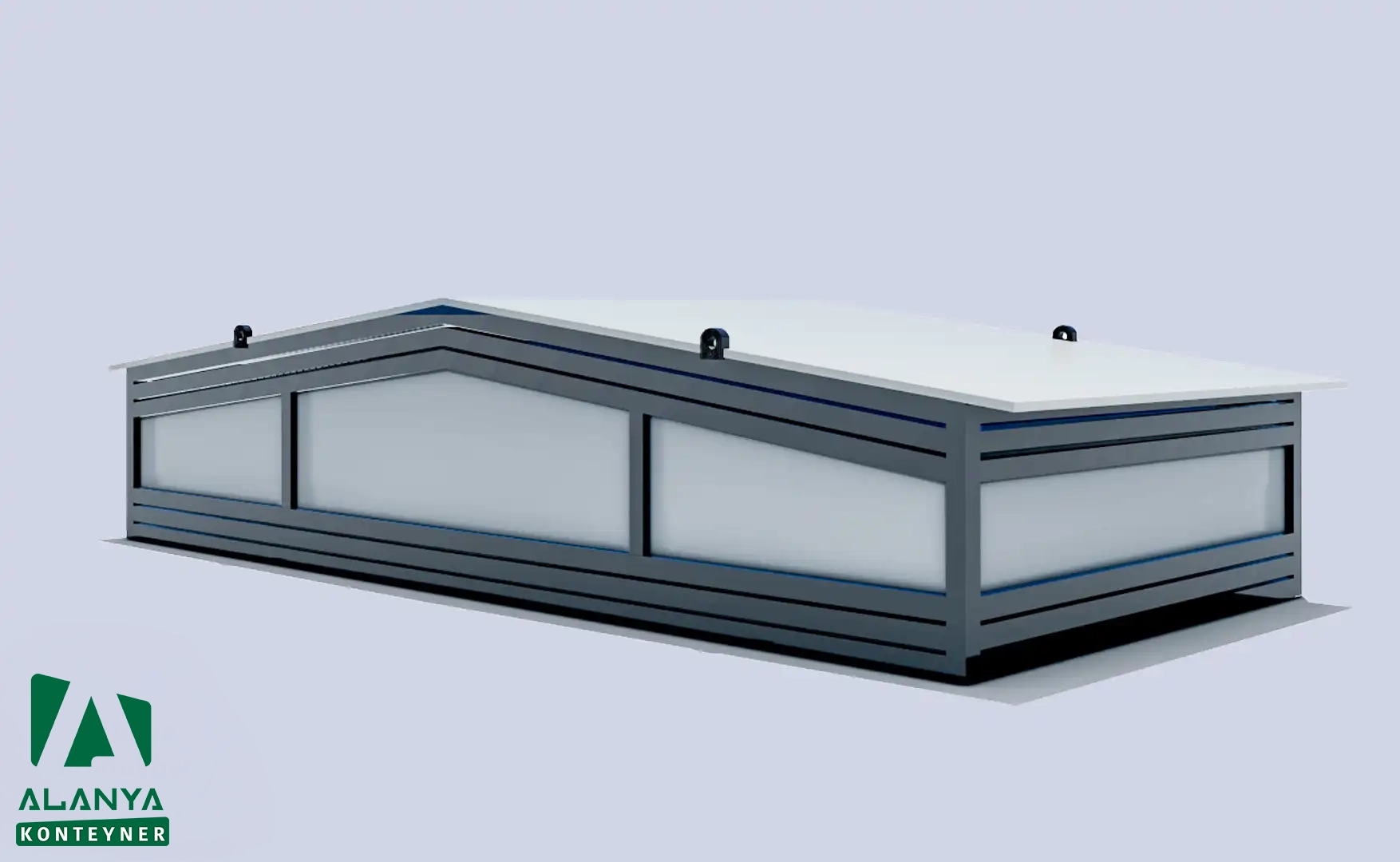 300x700 Premium Çatılı Demonte Konteyner - Alanya Konteyner