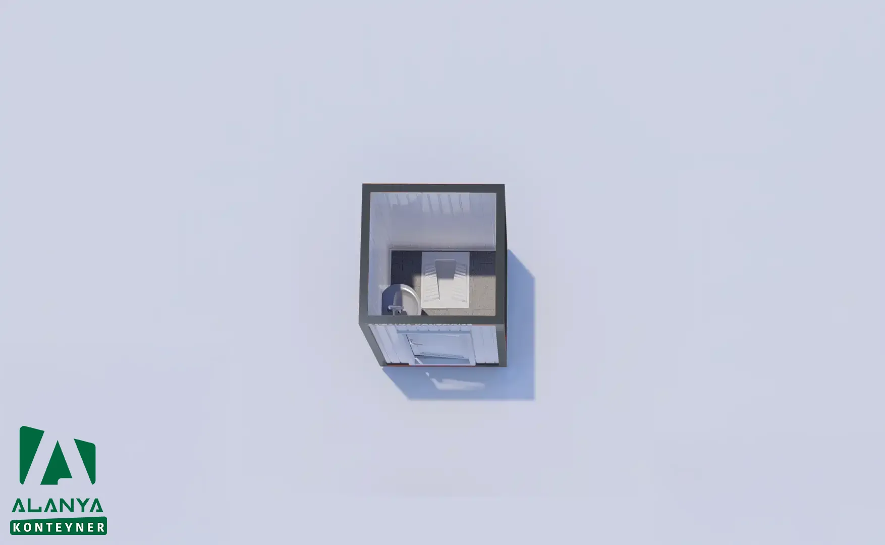 K-1 Tekli Wc-Duş Konteyner - Alanya Konteyner