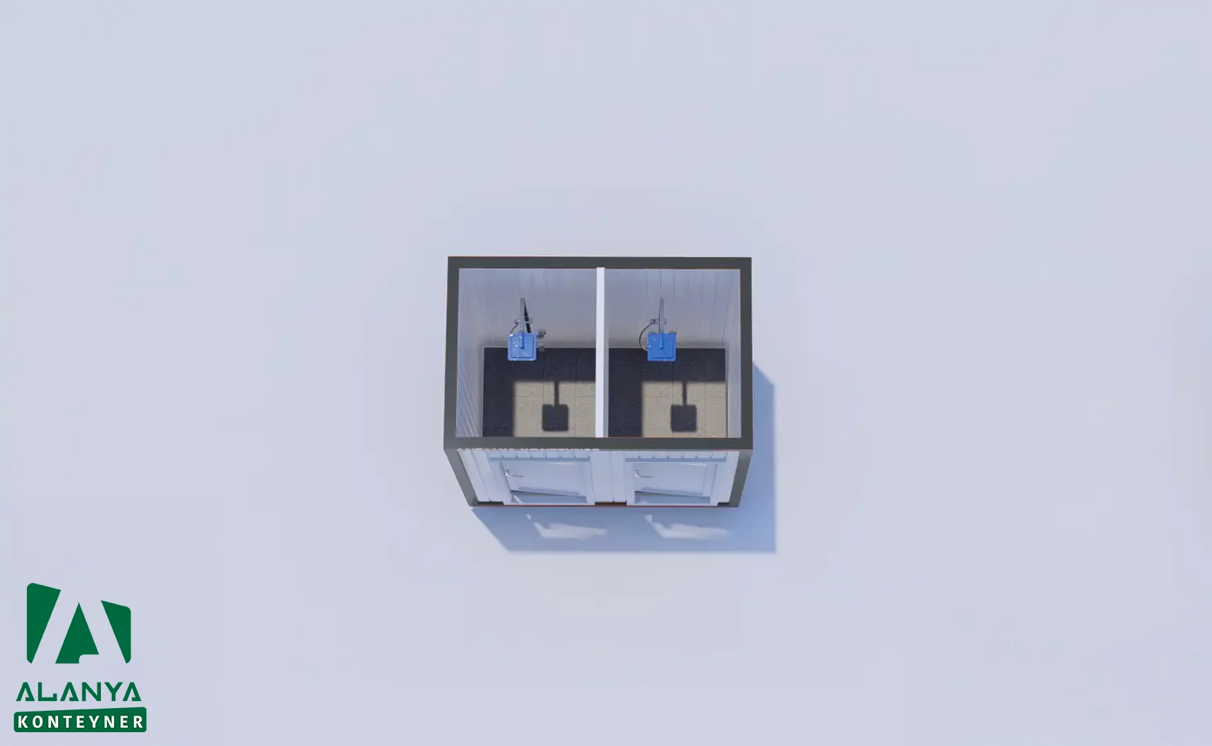 K-2 İkili Wc-Duş Konteyner - Alanya Konteyner