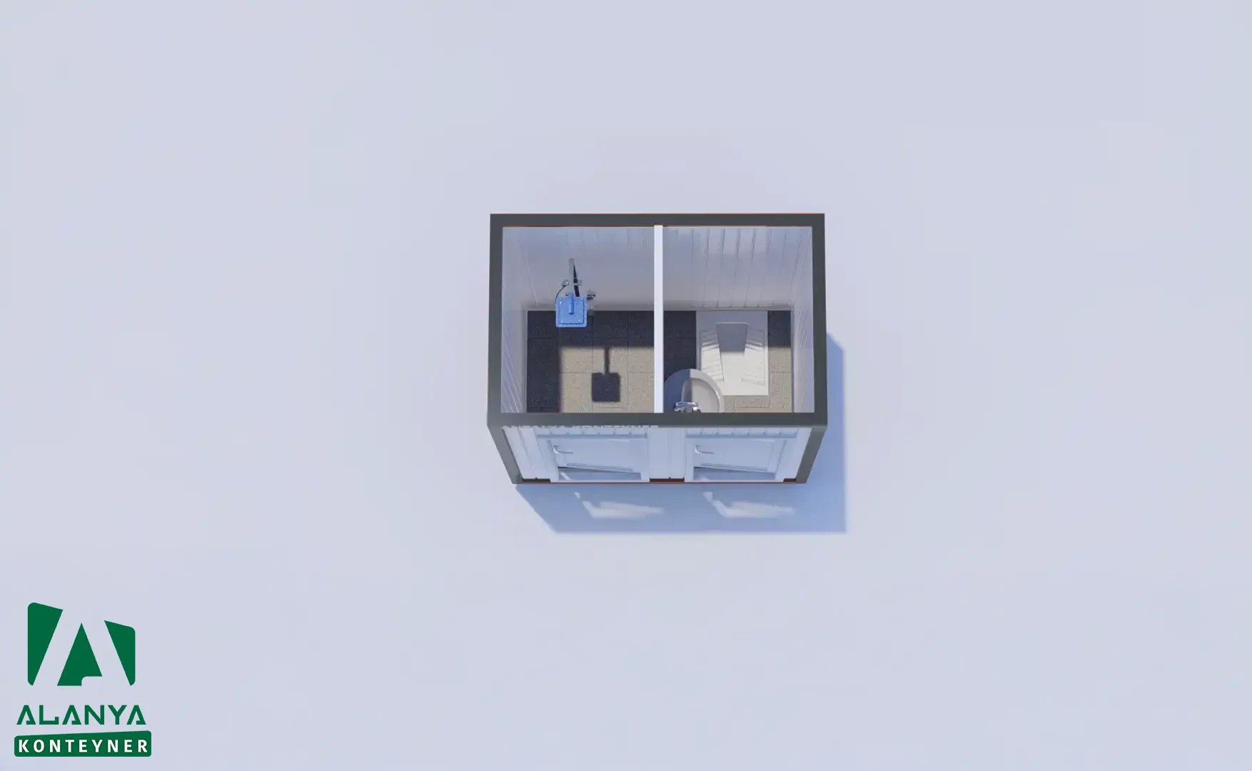 K-2 İkili Wc-Duş Konteyner - Alanya Konteyner